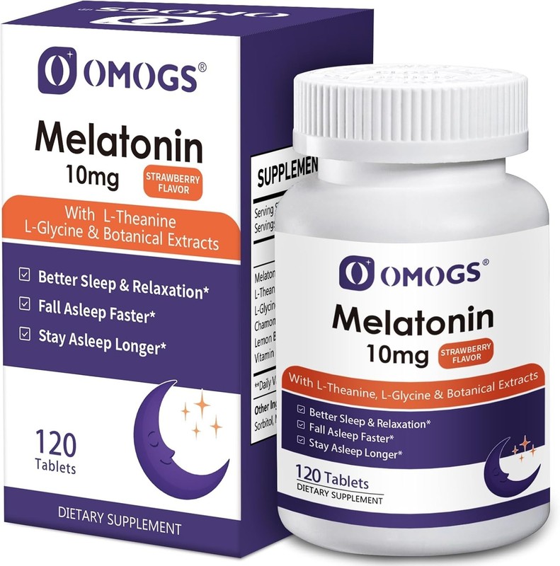 10mg Non-Habit Forming Melatonin with L-Glycine - 120-Day Sleep Support Supply gallery