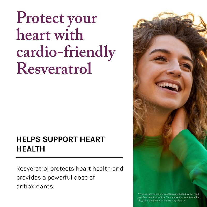 Reserveage, Resveratrol for Heart and Cellular Health, Healthy Aging 60 capsules gallery