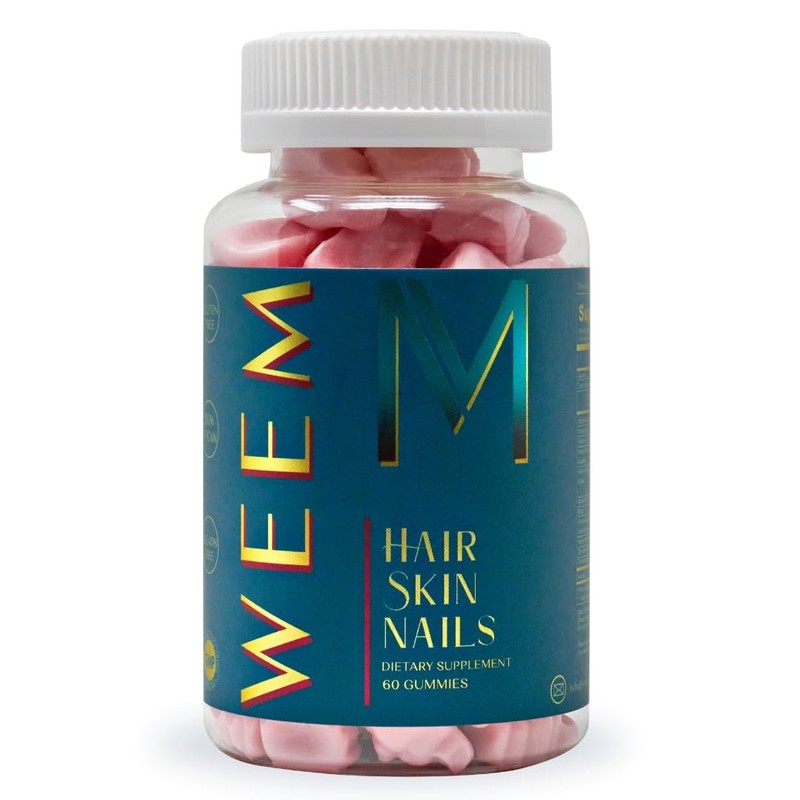 Hair Skin and Nails Gummies Supports Healthy Hair Vegan biotin Vitamins for…