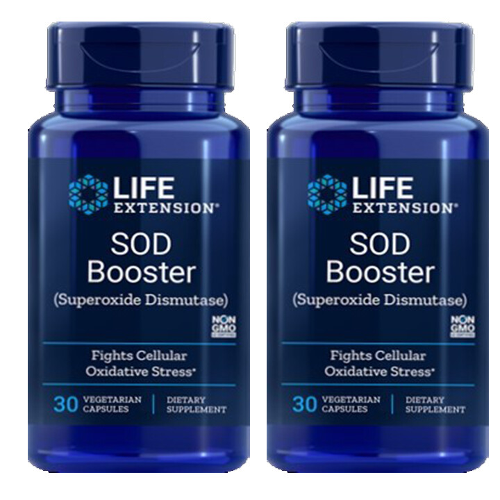 Superoxide Dismutase SOD Booster 30 Capsules x 2 Bottles.