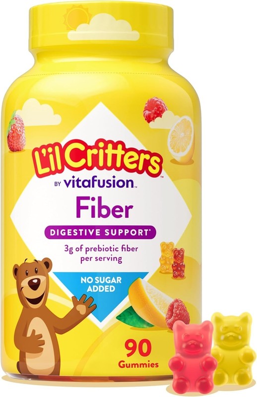 Lil Critters – 90 Fiber Gummies – Daily Digestive Support Supplement |EXP 03/27|