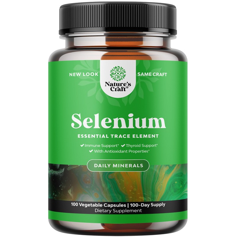 Pure Selenium Thyroid Support Supplement – Selenium 200mcg Antioxidant