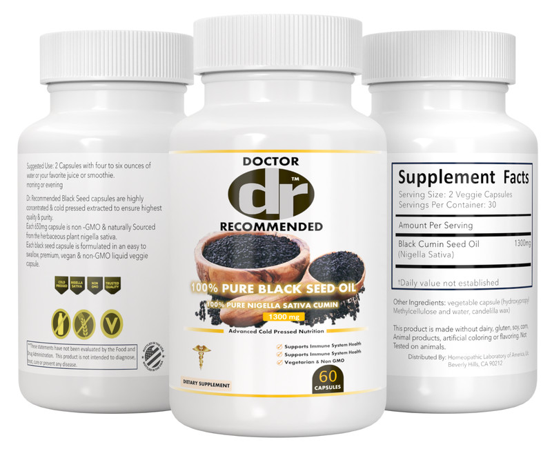 2 Natural Black Seed Oil Capsules 100% Cold Pressed - Immune Support, Detox Aid gallery