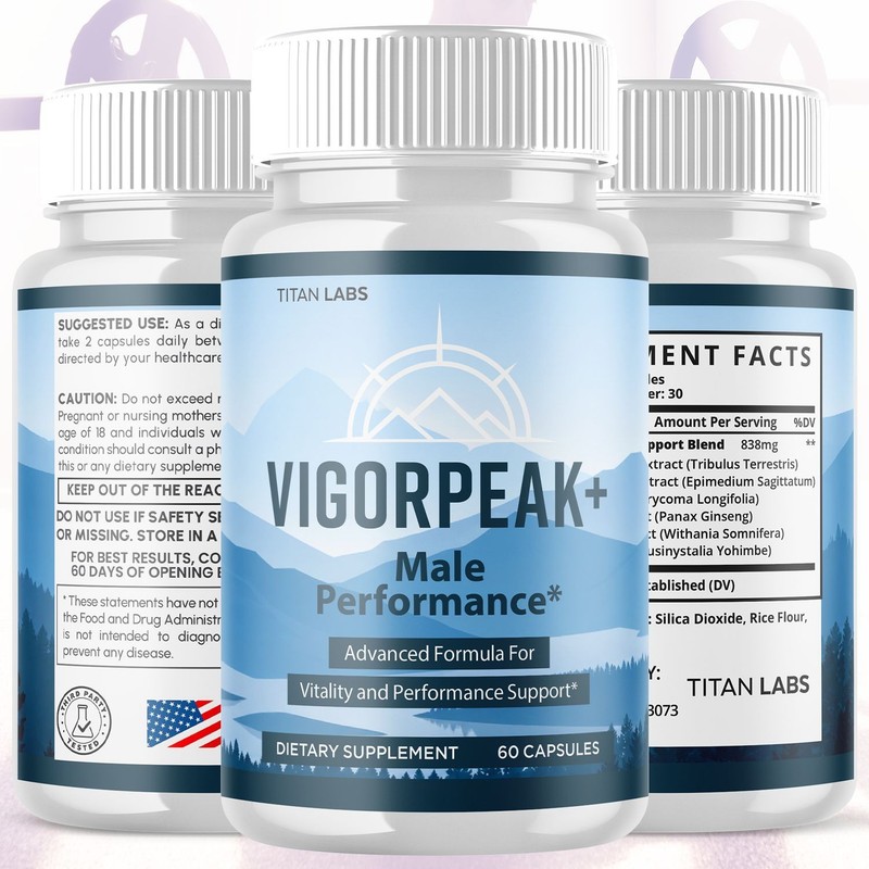 (3 Pack) Vigor Peak+ Advanced Male Max Support Supplement Vigorpeak 180 Capsules gallery