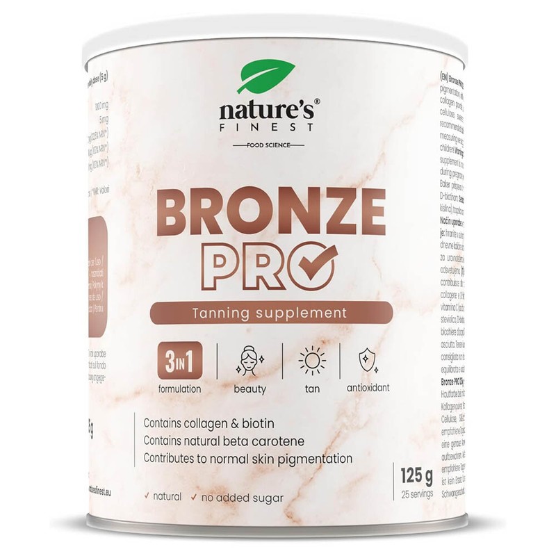 Nature's Finest Bronze PRO Sun Tan Accelerator Drink Collagen & Beta-Carotene x4 gallery