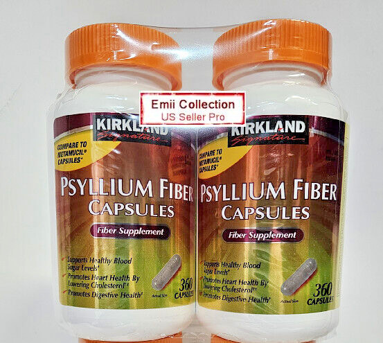 Kirkland Signature Psyllium Fiber 360 Capsules 1 set/2 bottles