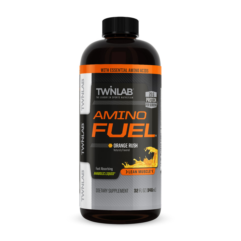 Twinlab AMINO FUEL 32 fl oz Liquid Aminos ORANGE BUILD MUSCLE *FREE Shipping*