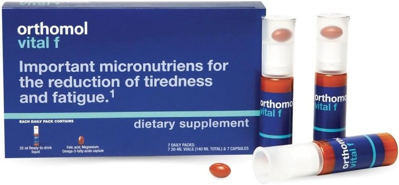 Orthomol Vital F Vial, Womens Multivitamin, 7-Day Supply, Vitamins A, B, C, D…