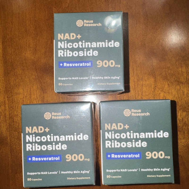 Reus Research NAD+ Nicotinamide Riboside “Lot Of 3 Bottles “Exp 01/10/27