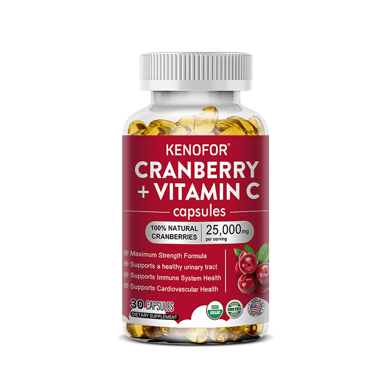 Cranberry Extract 25,000mg 120 Capsules With Vitamin C&Vitamin E Immune Support