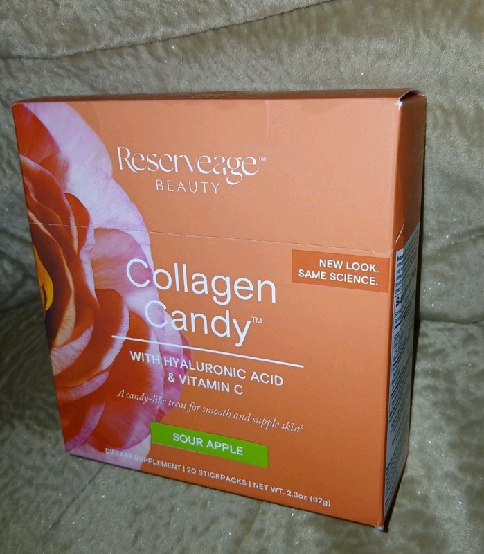 Reserveage Collagen Candy Healthy Skin Nails Elastin Sour Apple Hyaluronic Acid gallery