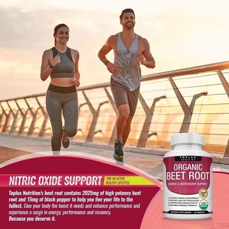 1 Sealed Organic Beet Root Energy + Antioxidant Supplement 90 Tabs NEW gallery