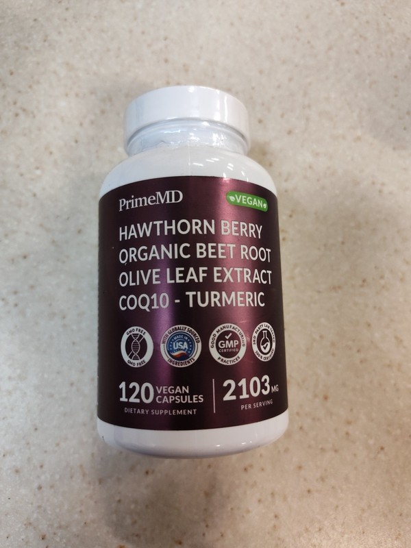 PrimeMD Hawthorn Berry, Beet, Olive Leaf, Blood Pressure Support 120Ct Exp2/2027 gallery