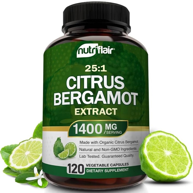 Nutriflair Organic Citrus Bergamot 1400Mg, 120 Capsules – 25:1 Citrus Bergamia –