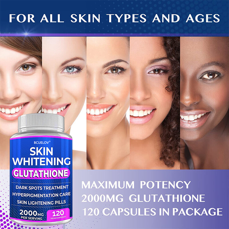 Glutathione 2000 mg 120 Capsules Anti-oxidation Dark Spots Removal Skin Health gallery