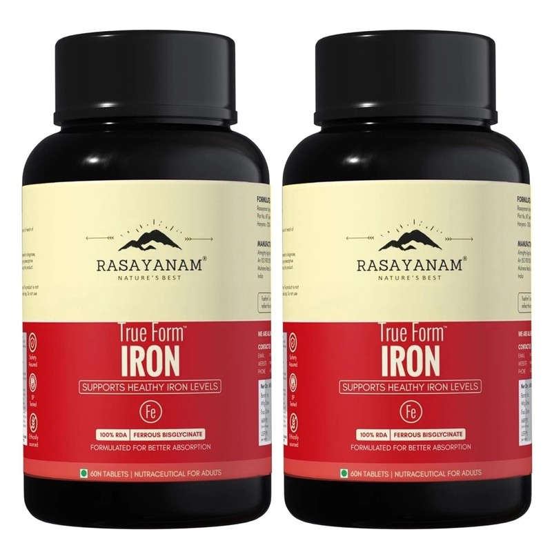 Iron Supplement | Ferrous Bisglycinate with 4X Absorption| Vitamin C & B-Complex