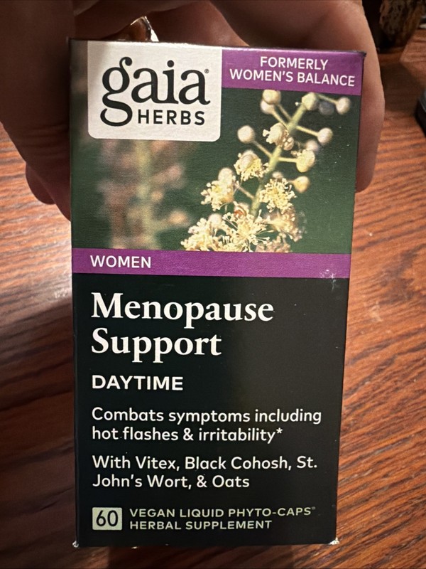Gaia Herbs Menopause Support Daytime – 60 count EXP 12/26