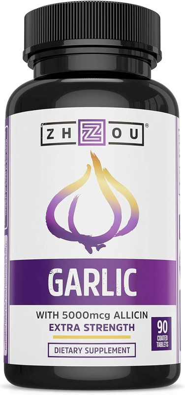 Garlic with Allicin – Garlic Supplements, Odorless Garlic Extract Pills for Men