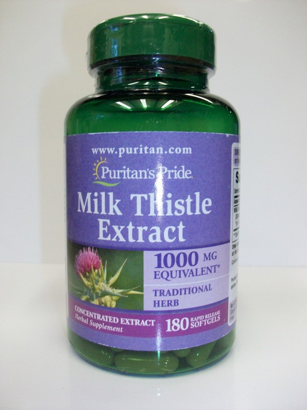 Milk Thistle Seed Extract 1000 mg 180 softgels