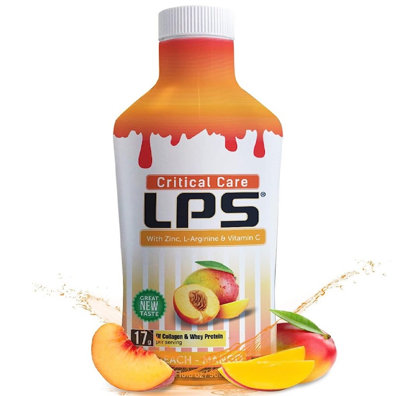 LPS Liquid Protein Supplement Collagen & Whey Peach Mango 15 Grams 32 Oz