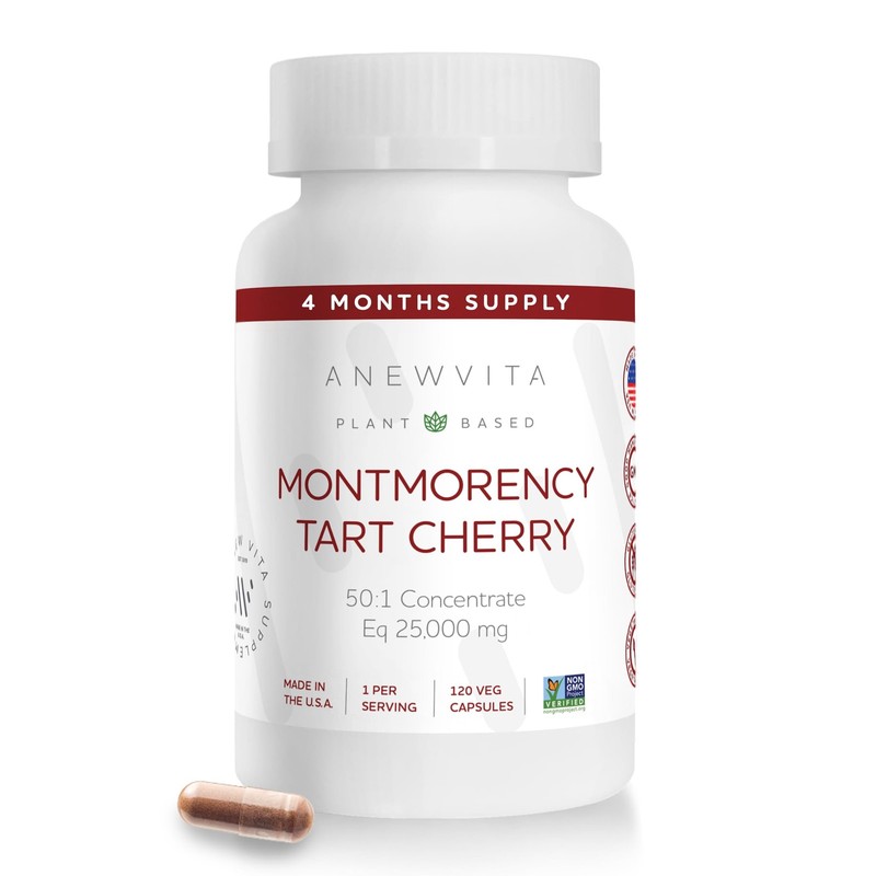 Montmorency Tart Cherry, Non GMO, Capsules – CherryPure 501 Concentrate eq. 2…