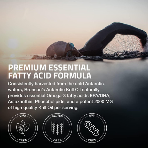 Bronson Antarctic Krill Oil 2000 mg with Omega-3s EPA, 120 Count (Pack of 1) gallery
