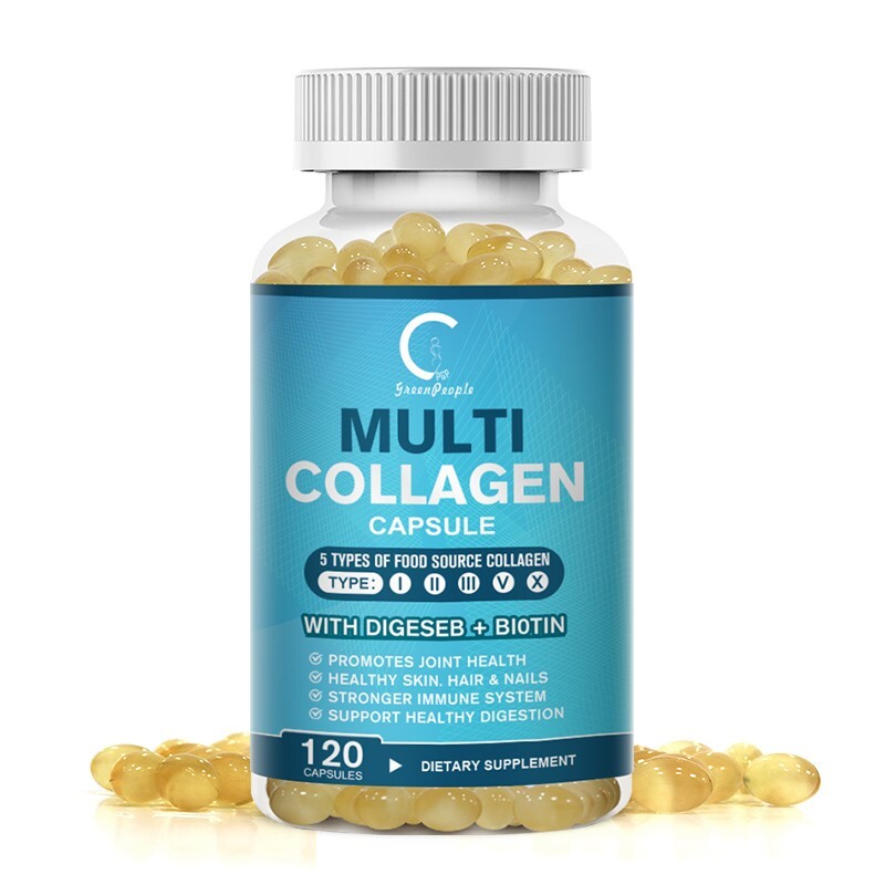 Multi Collagen Supplement Capsules Promote Healthy Anti-aging Bones,Hair,Nails