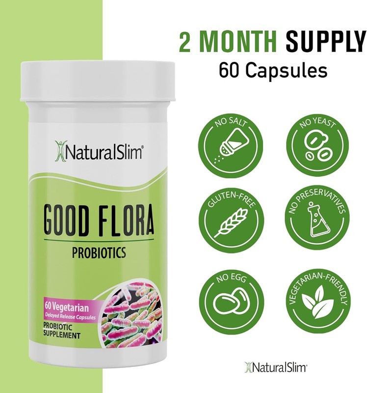 Good Flora Probiotics for Men & Women - 60 Vegetarian Capsules for Gut Vitality gallery