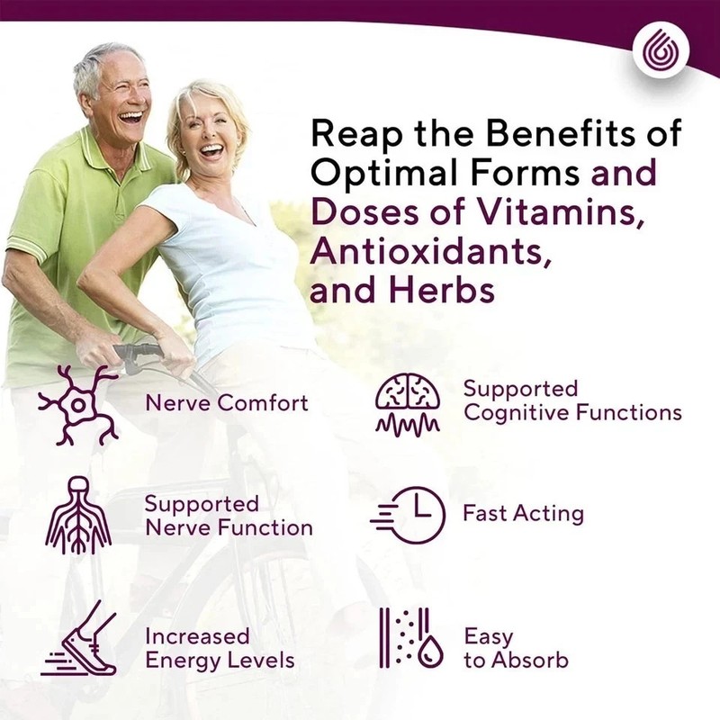 NERVE RENEW Advanced Nerve Support - with R-Alpha Lipoic Acid and etc, Pack of 1 gallery