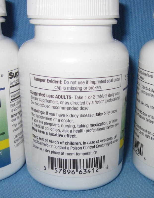 Three 120 Tablet Count Bottles of Magnesium Oxide 400mg Dietary Supplement gallery