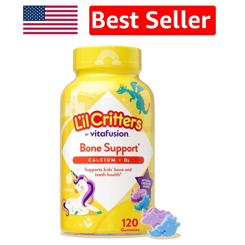 Children’s Gummy Vitamins – L’il Critters Bone Support 120ct with No Additives