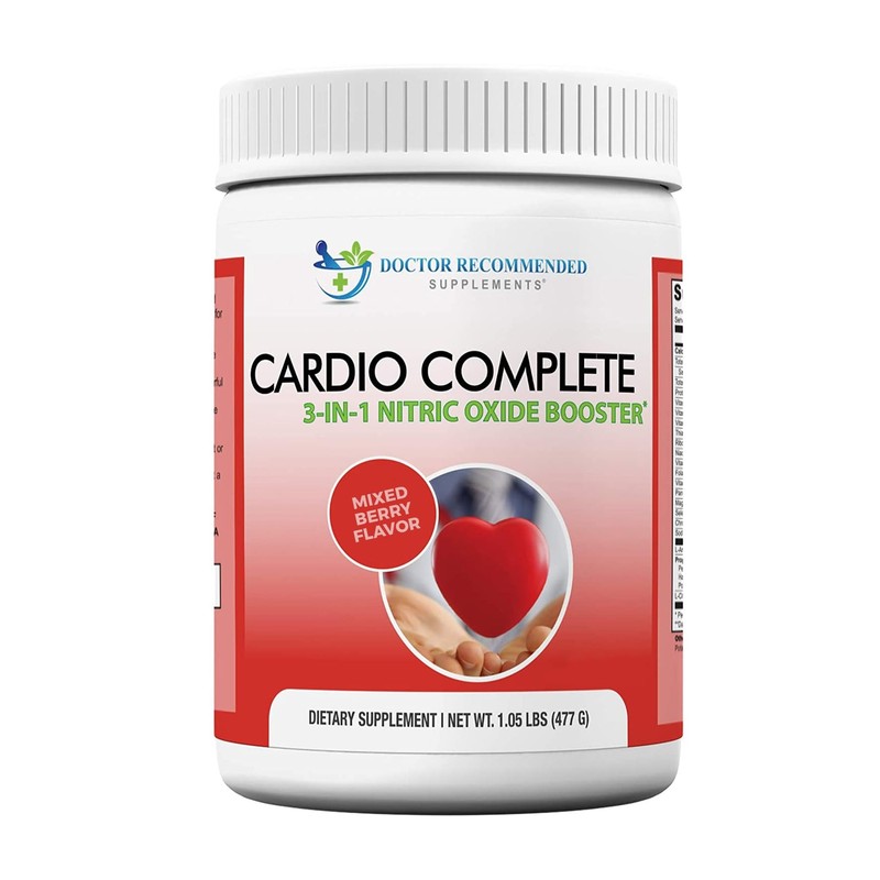 Cardio Complete – Heart Health Support Powder Supplement – 3-in-1 Nitric Oxid…