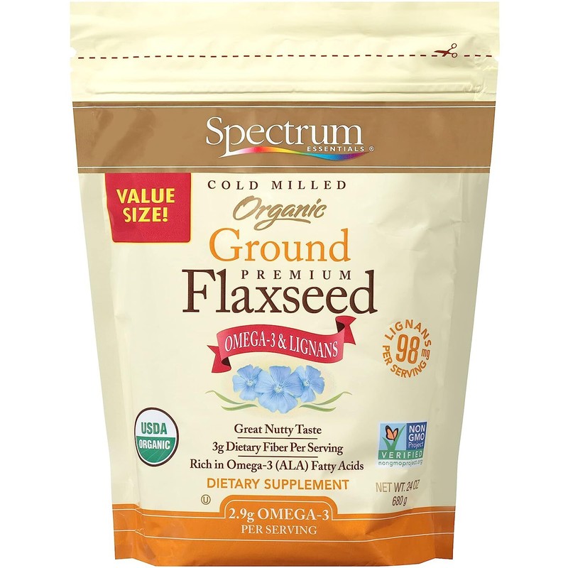 Spectrum Essentials Organic Ground Flaxseed, 24 Ounce (Pack of 1)