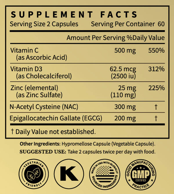 Z-DTOX: NAC, ZINC, ECCG, VITAMINS C and D. A Dr. Zelenko Kosher Vitamin Z-stack gallery