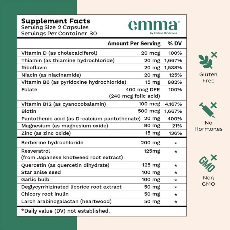 3 Pack Emma Gut Health Supplement 180 Capsules for Bloating Relief & Leaky Gut gallery
