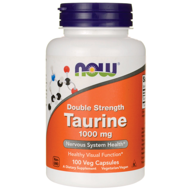 NOW Foods Double Strength Taurine 1000 mg – 100 Vegan Capsules