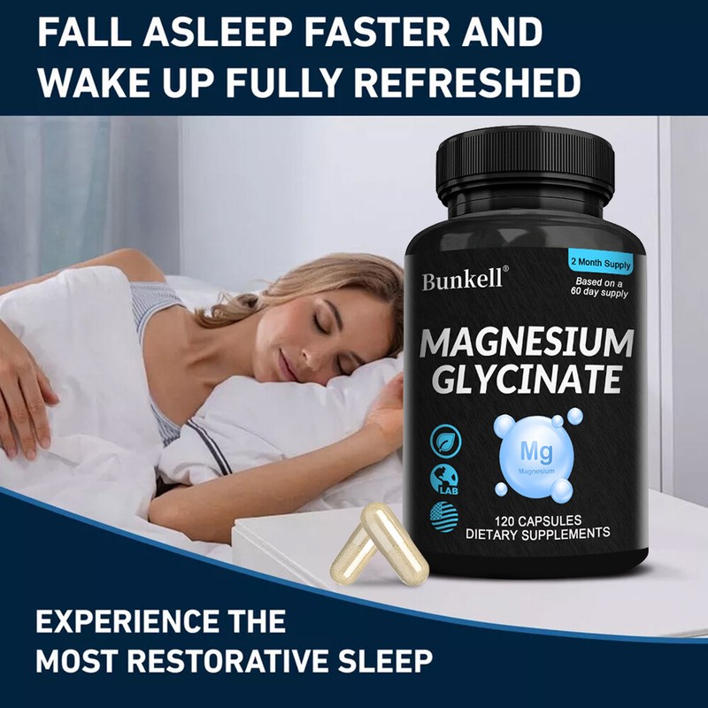 Magnesium Glycinate Capsules 1040mg, High Absorption, Chelated by Bunkell gallery