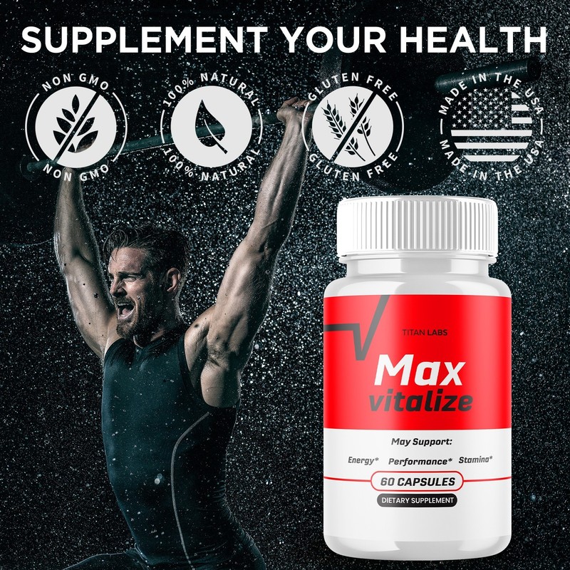 (1 Pack) Max Vitalize Advanced Male Support Supplement MaxVitalize 60 Capsules gallery