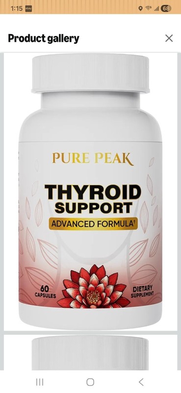 Pure Peak Advanced Thyroid Support Supplement 60 Capsules Exp: 10/27 Vitamin Sup