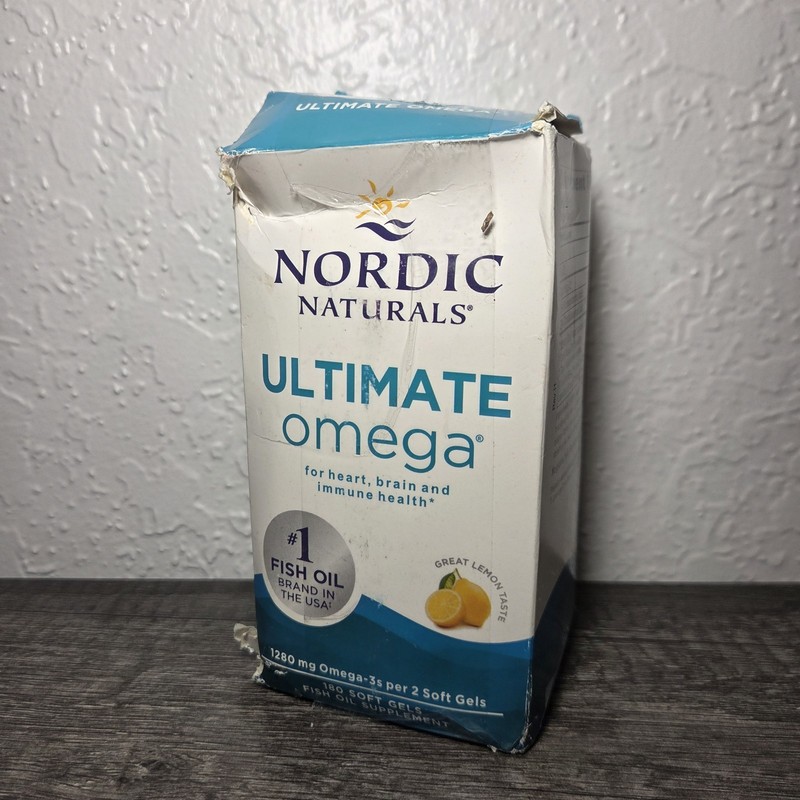 Nordic Naturals Ultimate Omega Lemon 1280mg Softgels – 180 Count 10/26