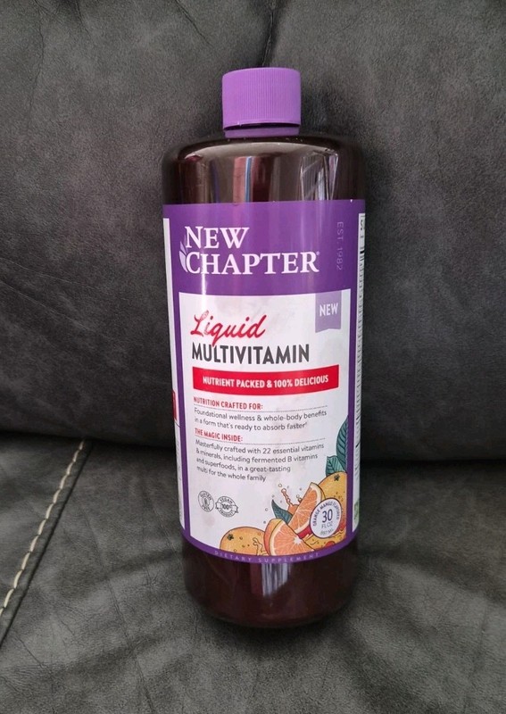 New Chapter Liquid Multivitamin 30fl Oz Orange Mango Flavor ex6/26see Pictures