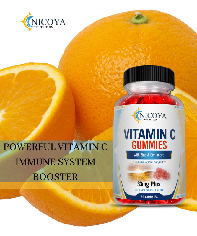Vitamin C Immune Gummies w/ Zinc, & Echinacea, Immunity Booster, Heart Function