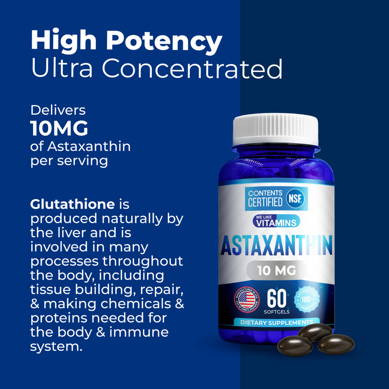 Astaxanthin New 10mg Softgel - 180 Capsules - Best Value We Like Vitamins gallery