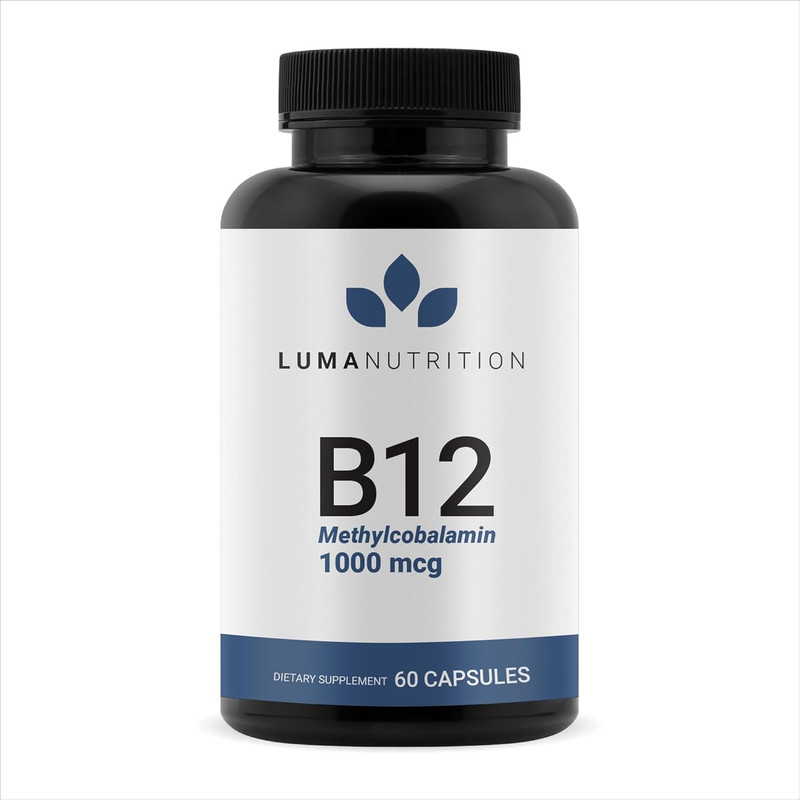 Luma Nutrition Vitamin B12 Methylcobalamin 1000 Mcg 60 Capsules – Made in USA