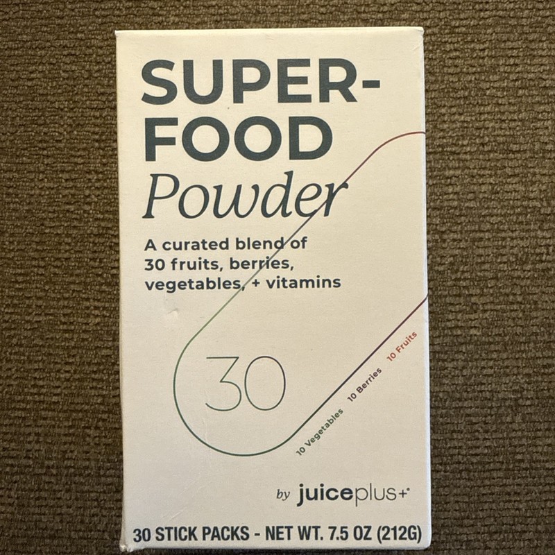 Juice Plus+ SUPERFOOD Powder 30 Stick Pack Fruits/Berries/Veggies/Vitamins 7/26