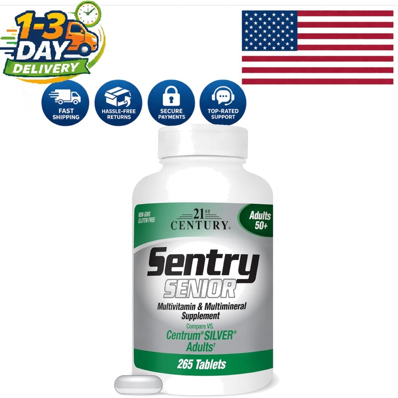 Sentry Senior Multivitamin Tablets 265 Count – Essential Nutrients for Ages 50+