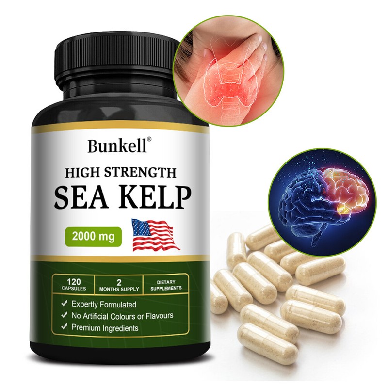 Sea Kelp 2000mg Thyroid Support Seaweed/30 to 120 Vegan Capsules