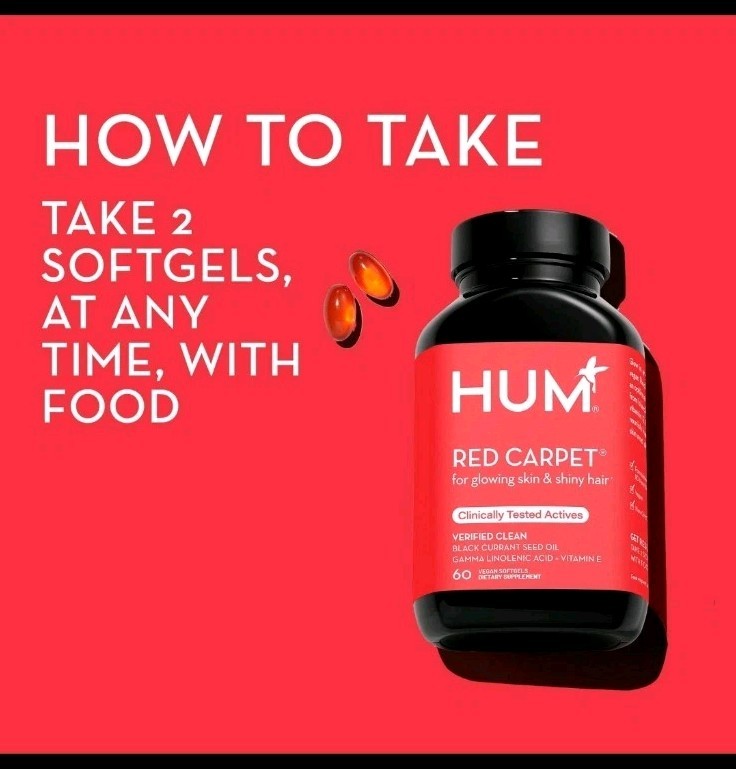 HUM Red Carpet - Skin & Hair Supplement - Black Currant Seed Oil for Glowing ... gallery