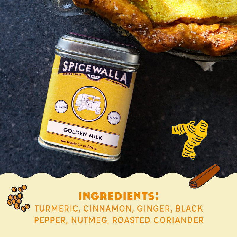 Spicewalla Golden Milk Powder - Cinnamon, Ginger, Turmeric Drink Tea or Latte Mi gallery