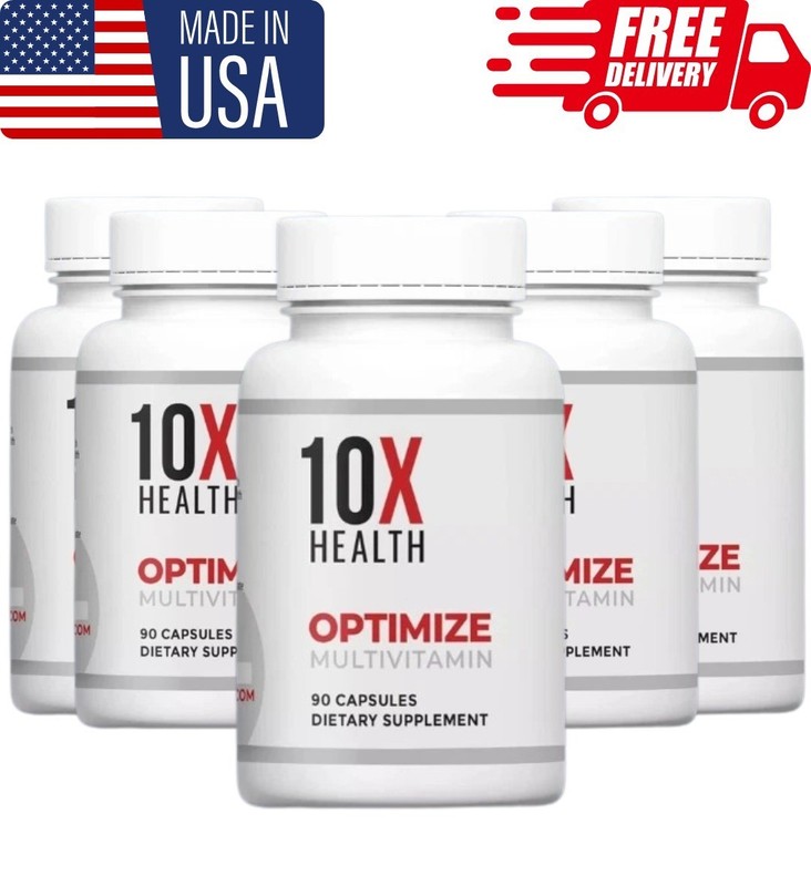 5 Pack AUTHENTIC 10X Health Optimize Methylated Multivitamin 90 Caps EXP 07/2027